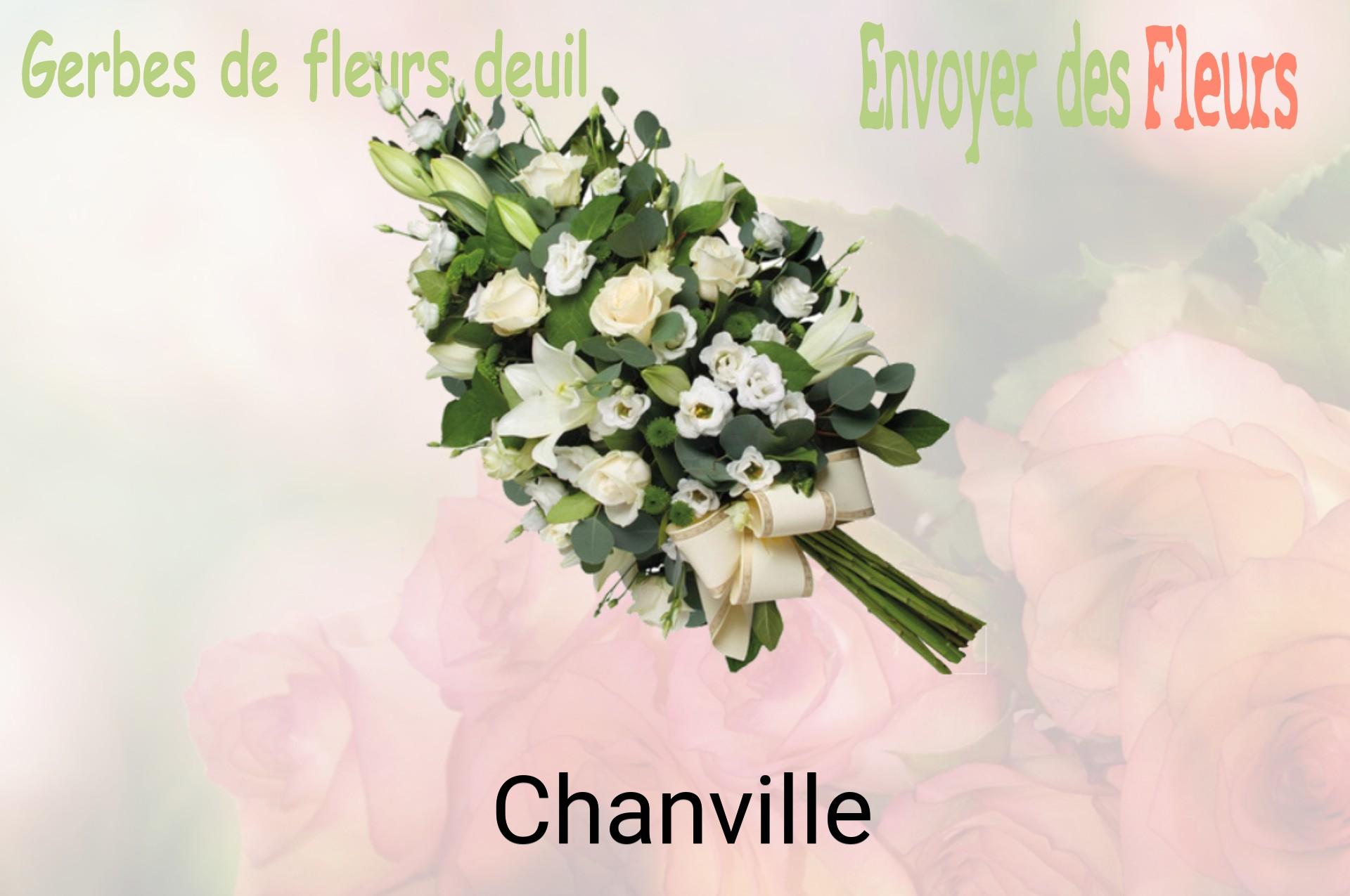 Gerbe de fleurs de deuil livrée à Chanville